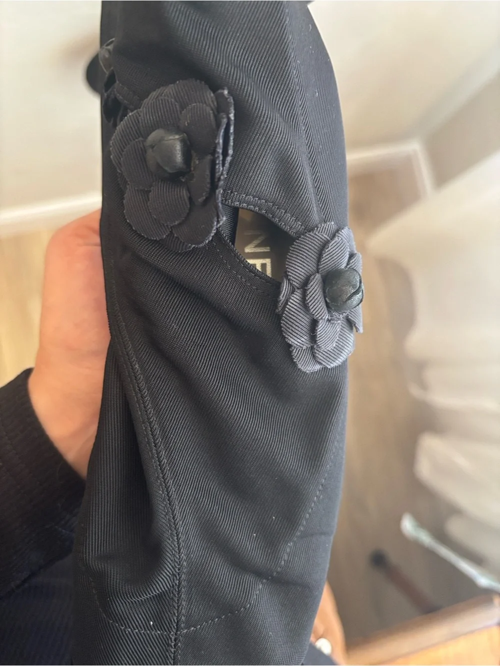 Chanel Camellia Flower Boots -thigh, highs black signature